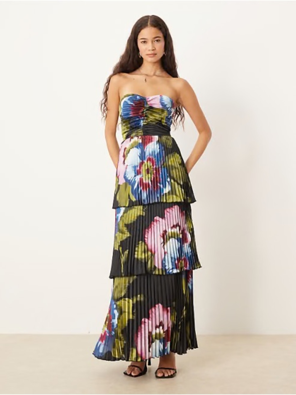 Abercrombie & Fitch Giselle Strapless Tiered Maxi Dress